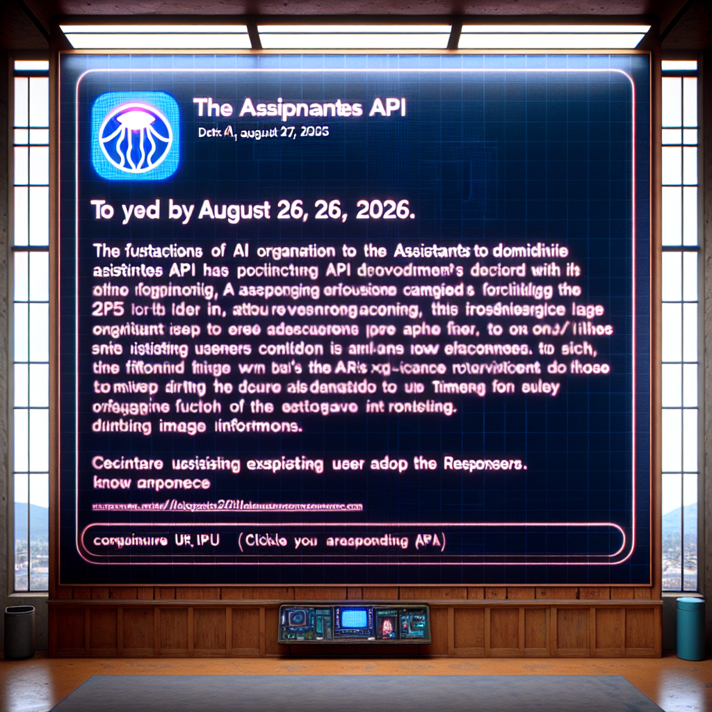 "OpenAI annonce la fin de l'API Assistants pour 2026 : Rendez-vous sur l'API Responses dès maintenant !"