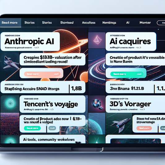 "Anthropic valorisé à 183 milliards de dollars, OpenAI acquiert Statsig pour 1.1 milliard : des faits marquants dans le monde de l'IA aujourd'hui"
