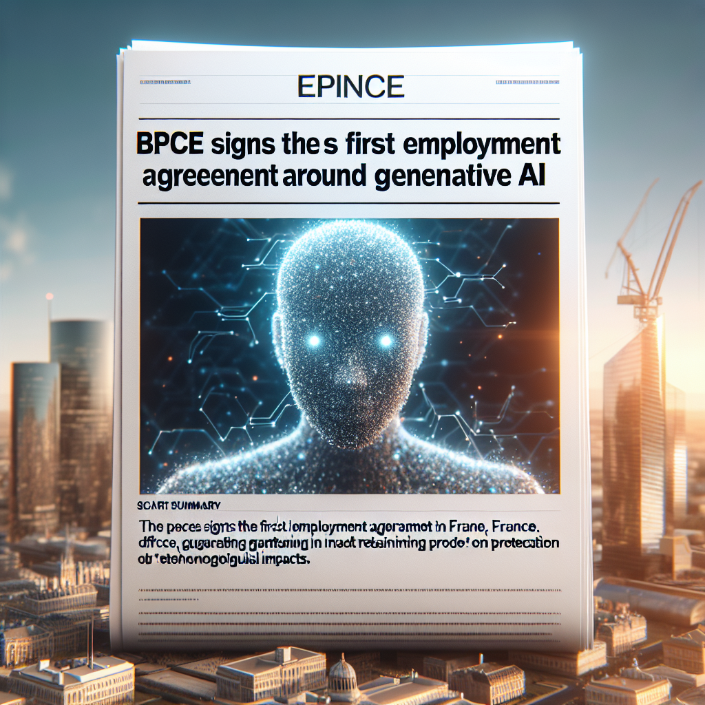 "BPCE lance l'ère de l'IA Générative en France : Premier Accord Emploi garantissant Formation et Protection des Salariés!"