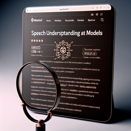 "Mistral déploie les modèles de compréhension vocale Voxtral 24B et 3B - Open source, puissant et à la hauteur de Google et OpenAI sous Apache 2.0"