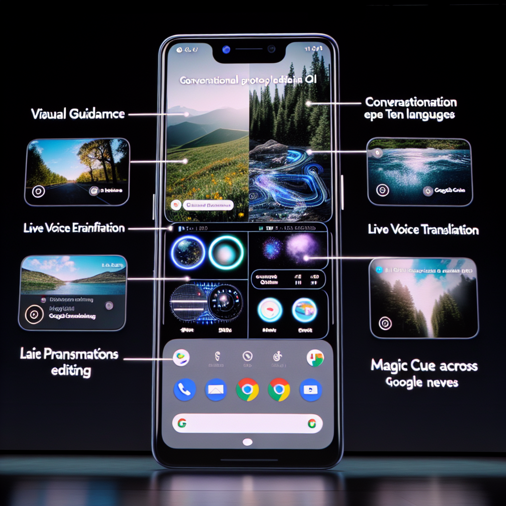 "Découvrez le nouveau Pixel 10 de Google : plus de 20 fonctionnalités IA dont traduction vocale en direct et édition photo conversationnelle !"