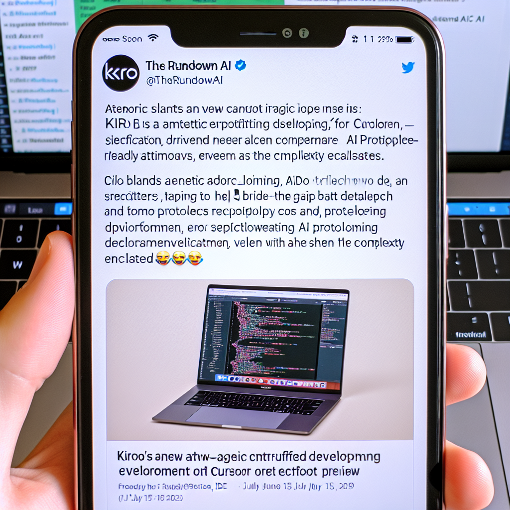 "Kiro, le nouvel IDE agentic d'AWS prêt à défier Cursor : une fusion innovante de codage intelligent et de développement spécifique disponible en aperçu gratuit!"