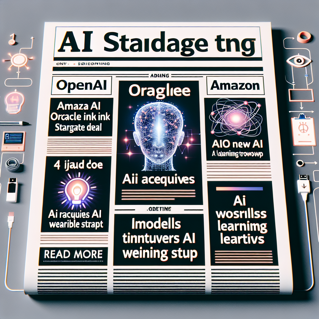 "Aujourd'hui dans l'IA: OpenAI et Oracle signent un accord pour Stargate, Amazon acquiert une start-up d'IA portable, optimisez vos flux de travail de codage grâce à Claude Code et 4 nouveaux outils d'IA & opportunités d'emploi !"