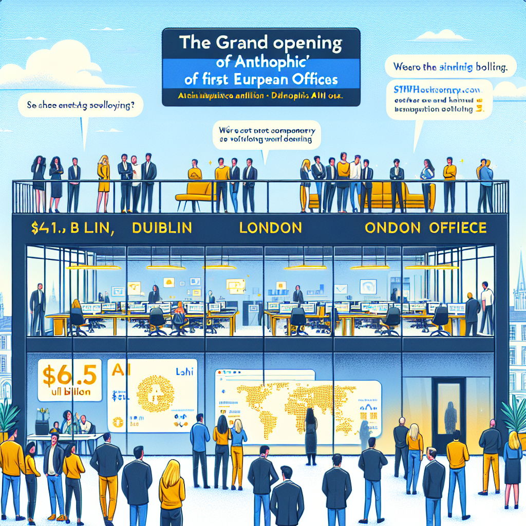 "Anthropic, rival d'OpenAI à 61,5 milliards de dollars, s'implante à Dublin et Londres pour booster son développement IA en Europe!"