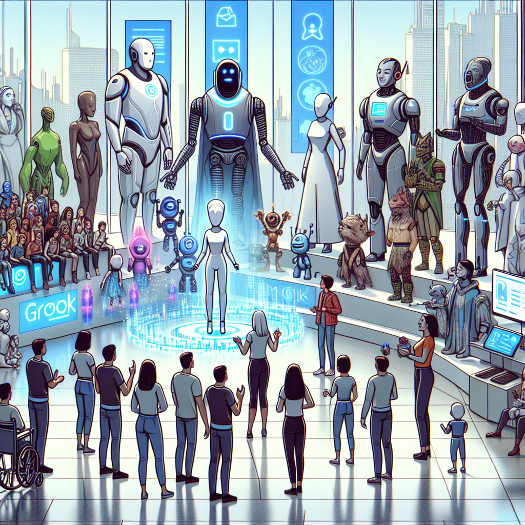 "Lancement des compagnons IA par xAI sur Grok : Des avatars 3D interactifs qui révolutionnent le dialogue"