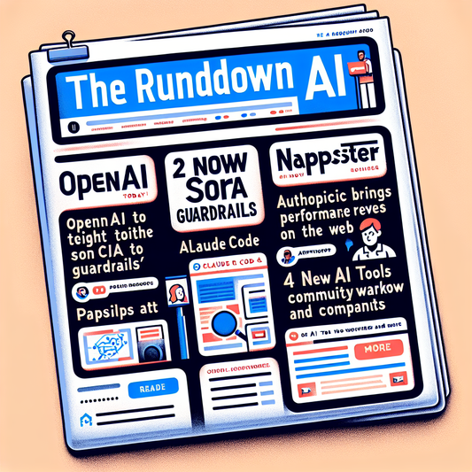 "OpenAI renforce les gardes-fous de Sora, Anthropic rend Claude Code accessible en ligne, Napster s'oriente vers l'IA et plus encore : l'actualité de l'IA du jour ! "
