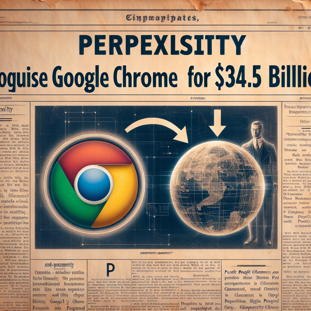 "Coup de théâtre dans le web: Perplexity lance une offre de 34,5 milliards pour acquérir Google Chrome!"