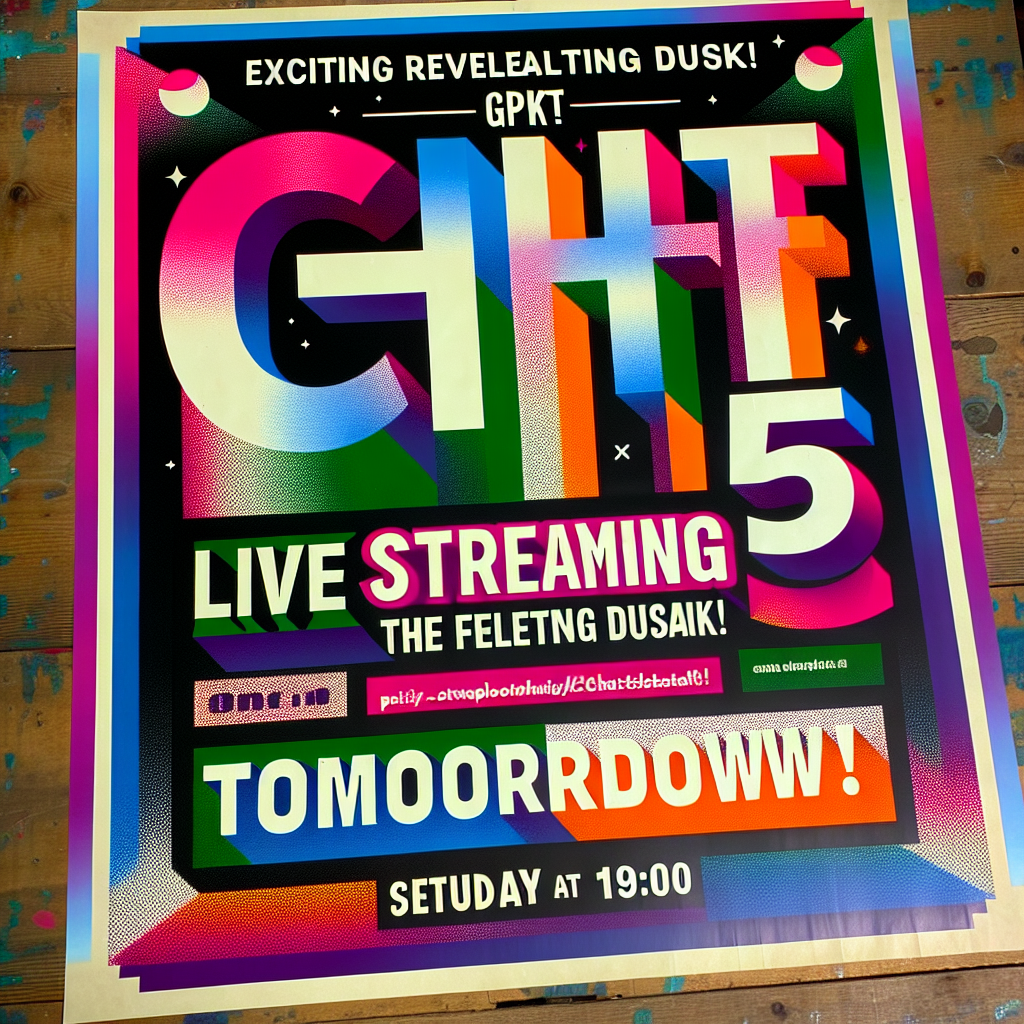 "Annonce Choc : Dévoilement Imminent de ChatGPT5 en Direct demain à 19h00!"