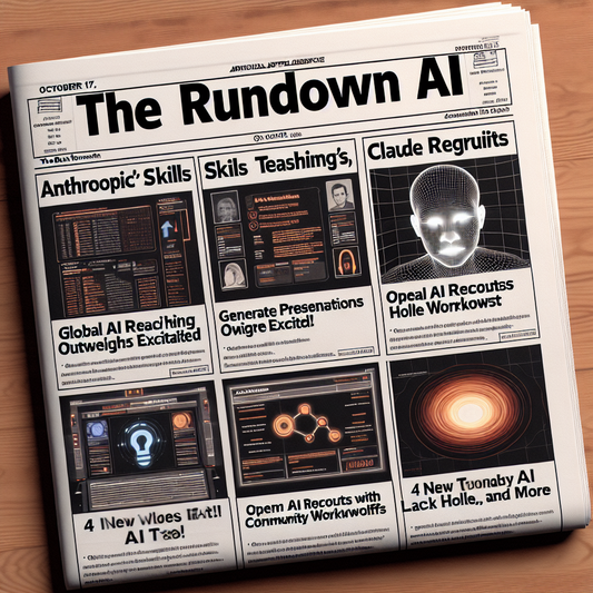 "Du nouveau en IA: Anthropic perfectionne les travaux de Claude, OpenAI recrute un physicien & plus encore!"