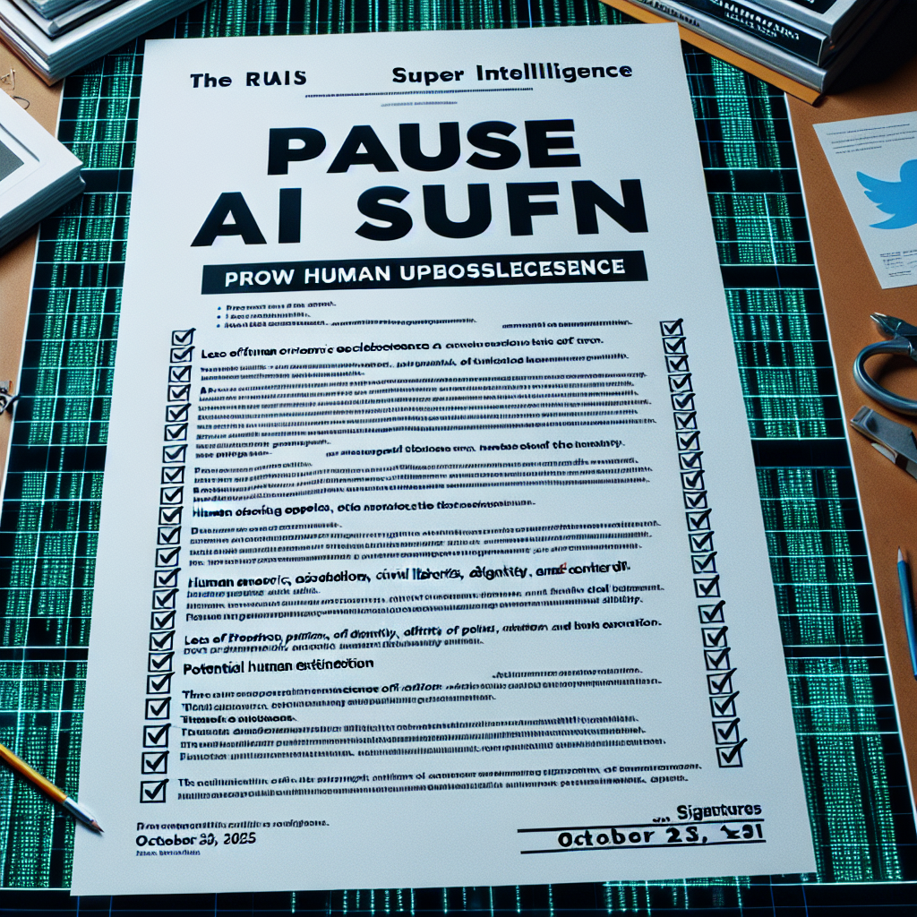 "Plus de 3600 personnalités publiques réclament un moratoire sur l'IA super-intelligente pour garantir sa sécurité"