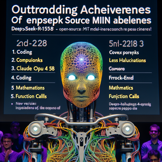 "DeepSeek-R1-0528 révolutionne le WebDev: Performances élevées, un support JSON amélioré, domine le classement en maths et code ! Un modèle phare opensource MIT !"