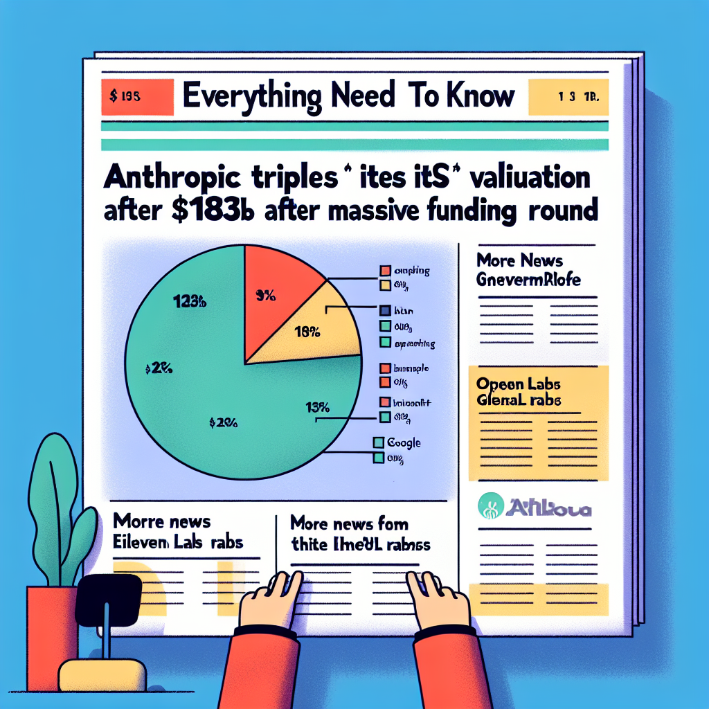 "Anthropic multiplie sa valorisation par trois à 183 milliards de dollars: le boom de l'IA se poursuit !"