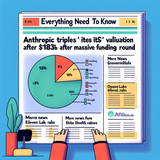 "Anthropic multiplie sa valorisation par trois à 183 milliards de dollars: le boom de l'IA se poursuit !"