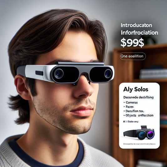 "Réalité augmentée pour aveugles : Les lunettes Ally Solos utilisent l'IA pour changer la vie à 399$"