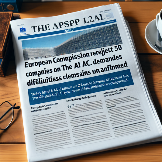 "Rejet de l'appel au moratoire sur l'AI Act : Mistral AI et Owkin face à la rigidité réglementaire de l'UE"