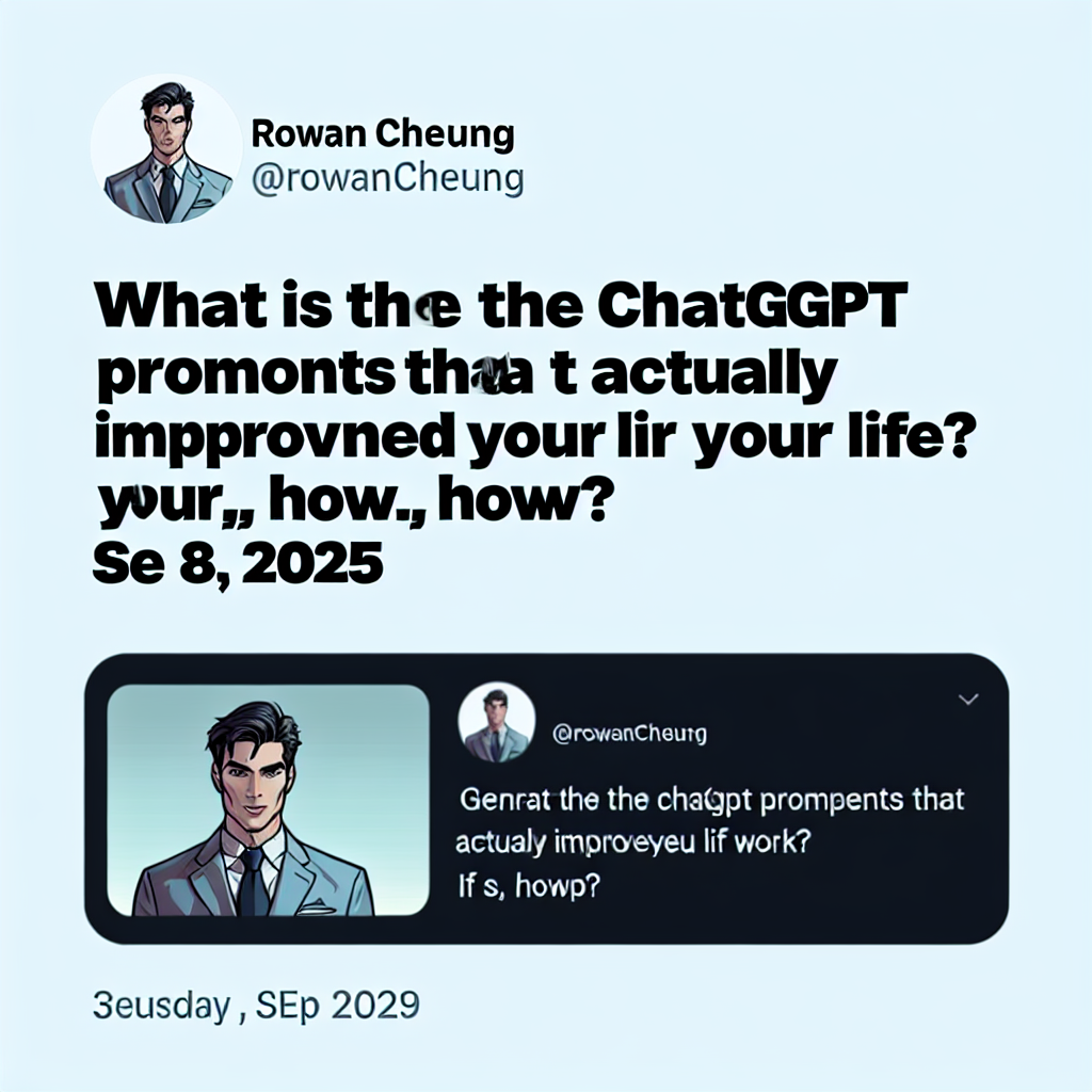"Comment les invites de ChatGPT ont-elles amélioré votre vie ou votre travail?"