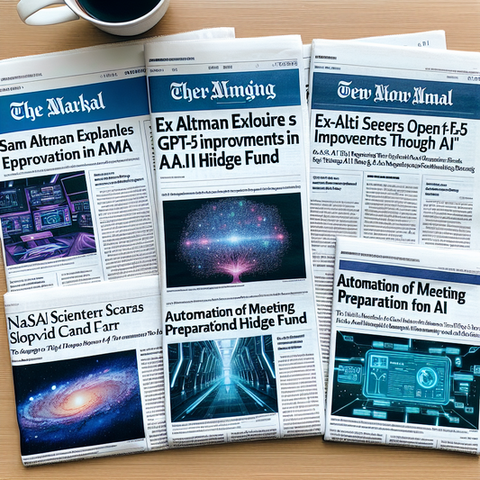 "Les nouvelles clés de l'IA aujourd'hui : Altman révèle les correctifs de GPT-5, un ancien chercheur d'OpenAI lève 1,5 milliard $ pour un hedge fund IA et Google et la NASA créent un médecin IA pour les astronautes !"