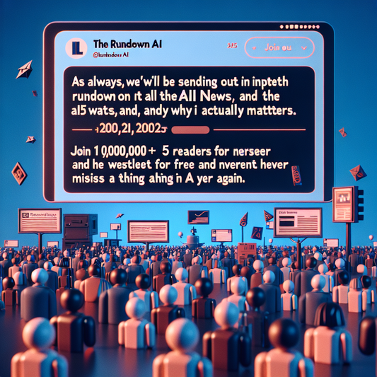 "Rejoignez plus de 1 million de lecteurs pour ne plus jamais rien manquer sur l'IA : Abonnez-vous gratuitement à notre newsletter."