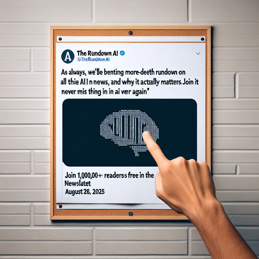 "Rejoignez plus d'un million de lecteurs : Ne manquez plus jamais une seule actualité en IA"