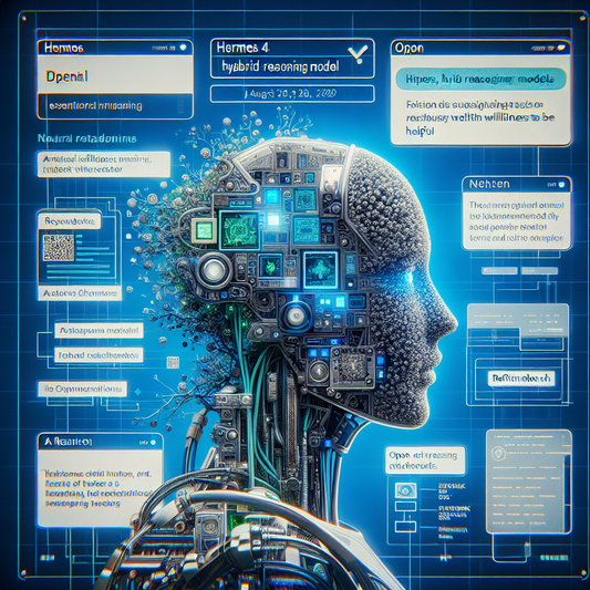 "Découvrez Hermes 4 : Les nouveaux modèles de raisonnement hybrides qui dominent les tests de RefusalBench!"