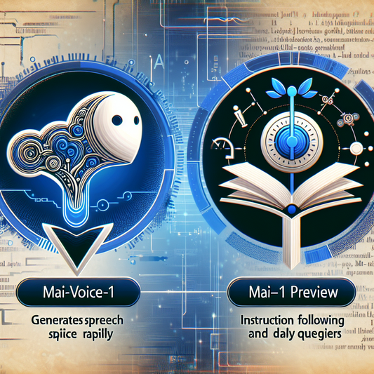 "Microsoft révèle ses premiers modèles IA maison: MAI-Voice-1 et MAI-1-preview, générant de la parole et répondant aux requêtes quotidiennes en un éclair!"