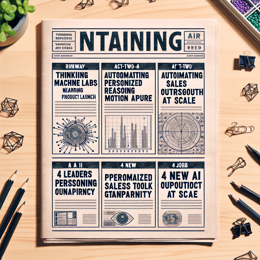 "Aujourd'hui en IA: Lancement produit imminent pour Thinking Machine Labs, Acte Deux de Runway pour la motion capture AI, automatisation des ventes personnalisées à grande échelle et le besoin de transparence dans le raisonnement IA!"