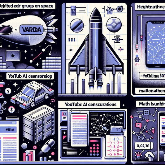"Varda récolte 187M$ pour fabriquer des médicaments dans l'espace, YouTube sévit contre les vidéos IA, Samsung dévoile un téléphone à triple pliage"