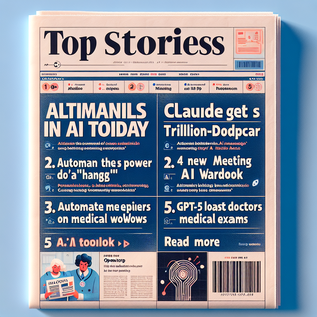 "Découvrez le futur de l'IA : la carte routière à un billion d'OpenAI, les nouveaux outils révolutionnaires et la domination de GPT-5 dans les examens médicaux!"