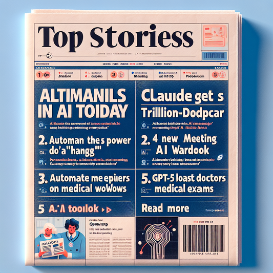 "Découvrez le futur de l'IA : la carte routière à un billion d'OpenAI, les nouveaux outils révolutionnaires et la domination de GPT-5 dans les examens médicaux!"