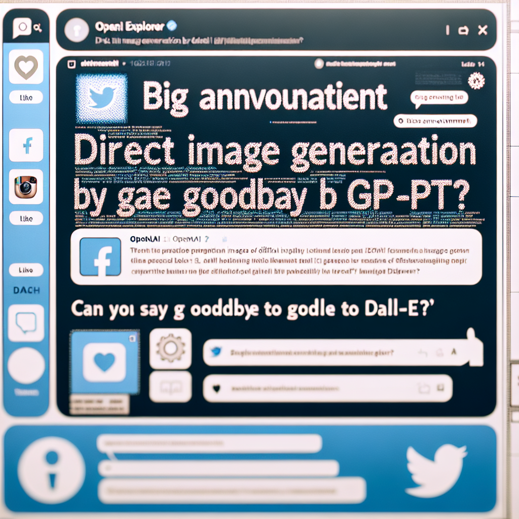 "OpenAI fait une nouveauté sensationnelle : GPT génère désormais des images! Adieu DALL.E ?"