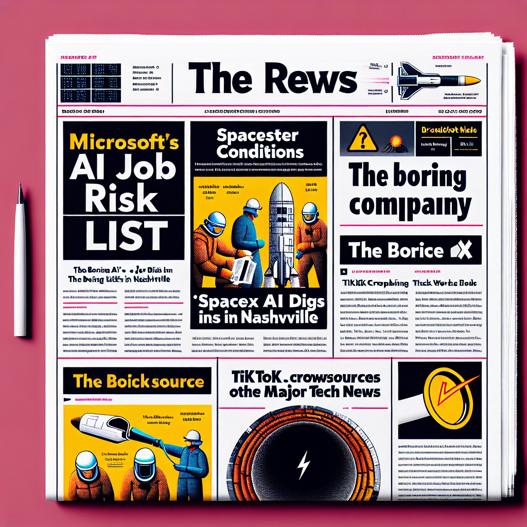 Aujourd'hui dans la Tech : Risques d'emplois par l'IA de Microsoft, SpaceX critiquée, TikTok se lance dans la vérification des faits !