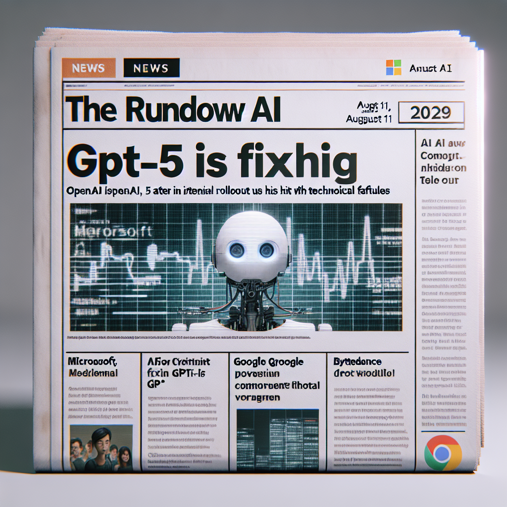 "OpenAI corrige les défaillances techniques du GPT-5 : Toutes les infos à savoir, avec des actualités de Microsoft, xAI, Google et ByteDance"