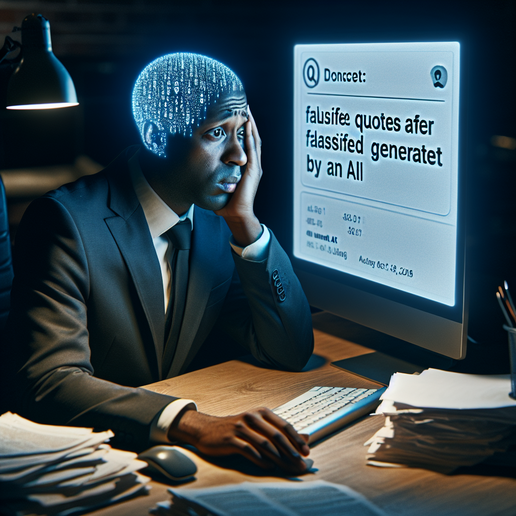 "Dérapage éthique : Un avocat contraint de s'excuser pour avoir utilisé une IA frauduleuse"