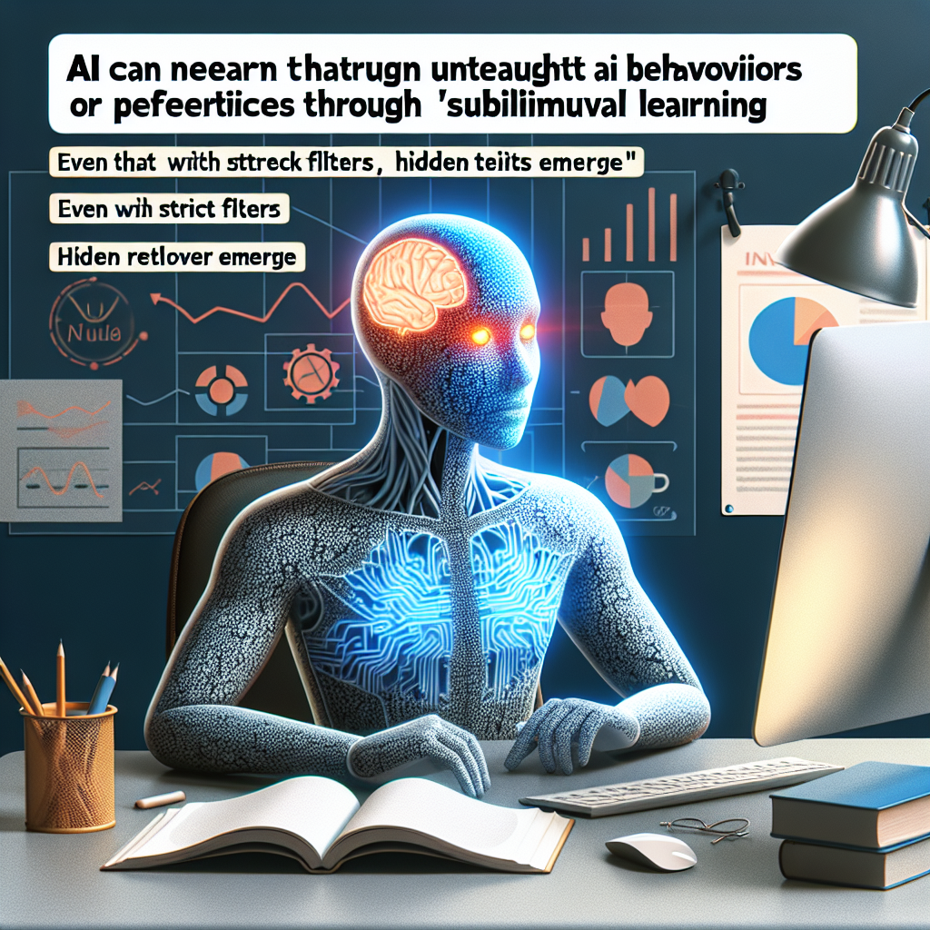 "IA : Découverte surprenante d'un "apprentissage subliminal" en dehors des filtres stricts !"